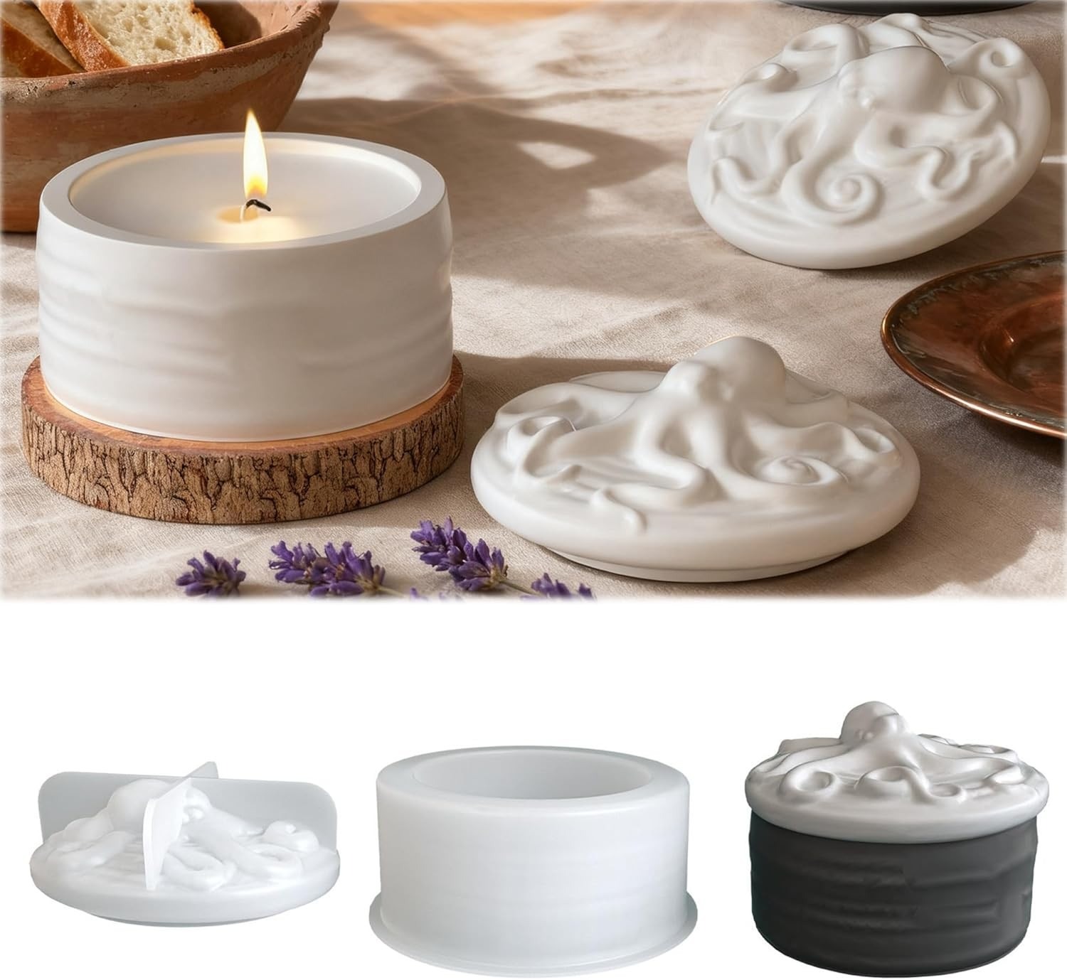 แม่พิมพ์ซิลิโคนรูปฝาขวดโหลลายป - Resin Ocean Wave Mold บทวิจารณ์และราคา