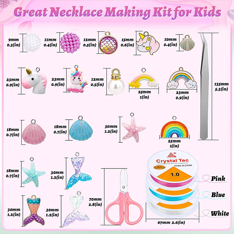 Rainbow ABS ลูกปัดมุกชุด Gradi - Resin Jewelry Kit บทวิจารณ์และราคา