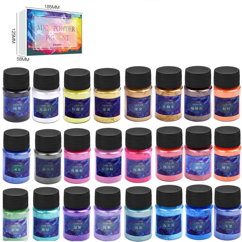 6/24/30 สีอีพ็อกซี่เรซิ่น Dye  - Resin Pigment Set บทวิจารณ์และราคา