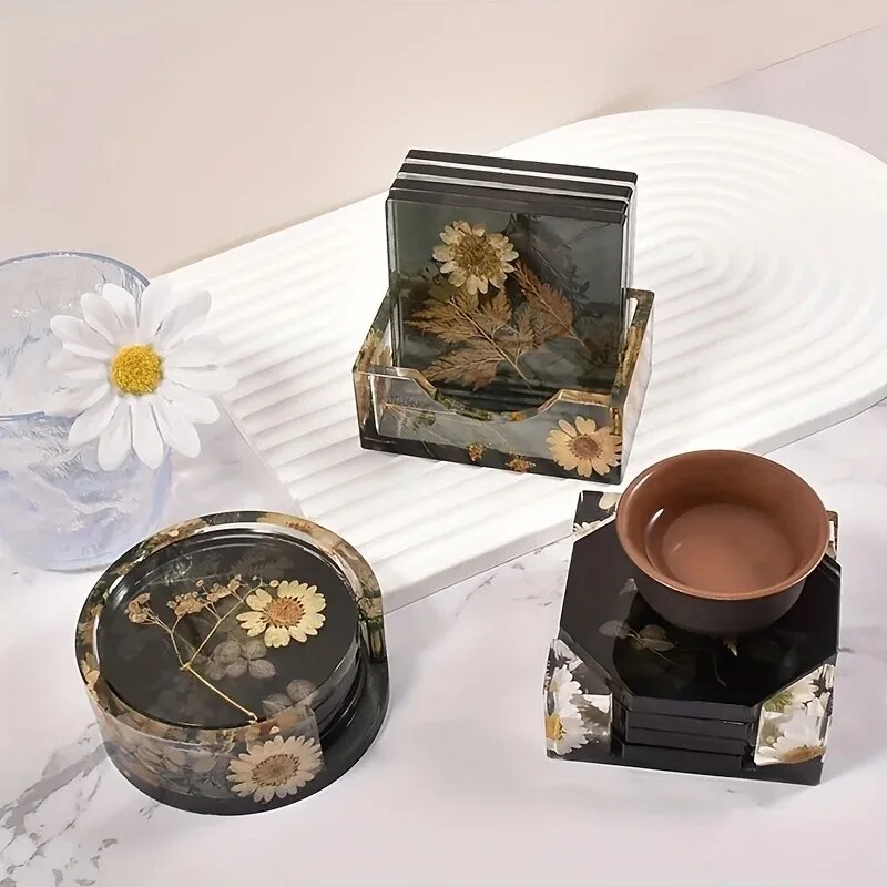 Coaster เรซินแม่พิมพ์ชุดรวม 1  - Gold Foil Flakes บทวิจารณ์และราคา