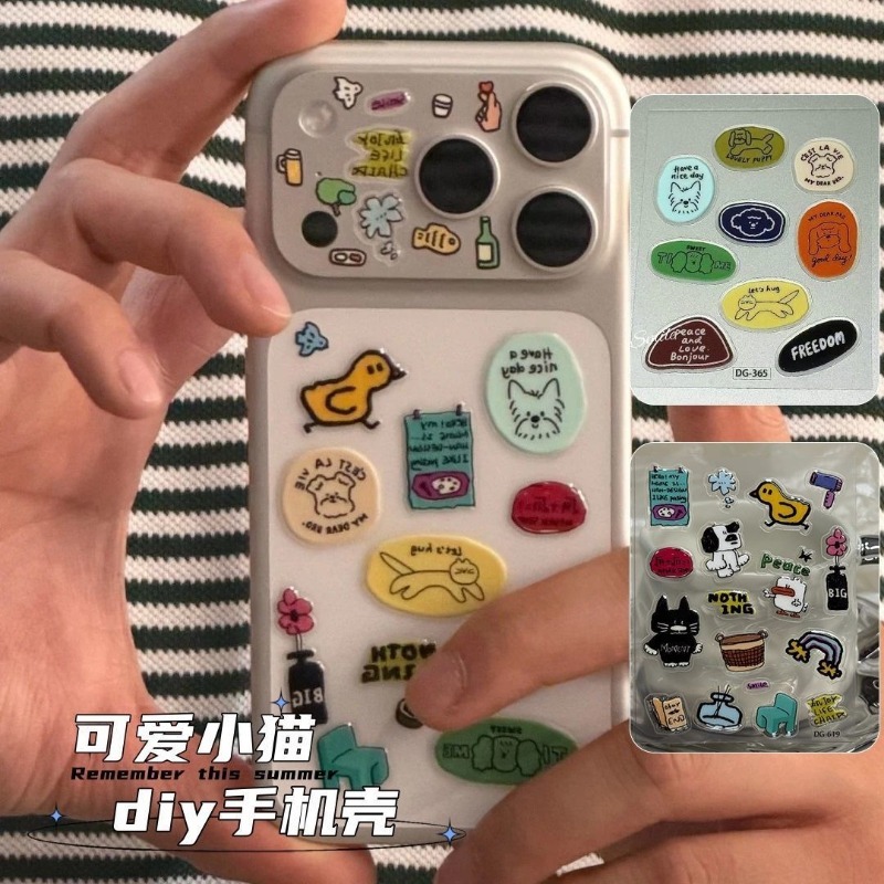สติกเกอร์เรซิ่นใสลายการ์ตูนแมว - Resin Craft Material บทวิจารณ์และราคา