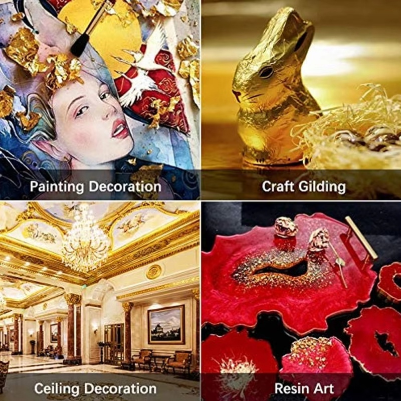 กระดาษฟอยล์ทองแดงสีทอง/เงิน/ทอ - Gold Foil Flakes บทวิจารณ์และราคา