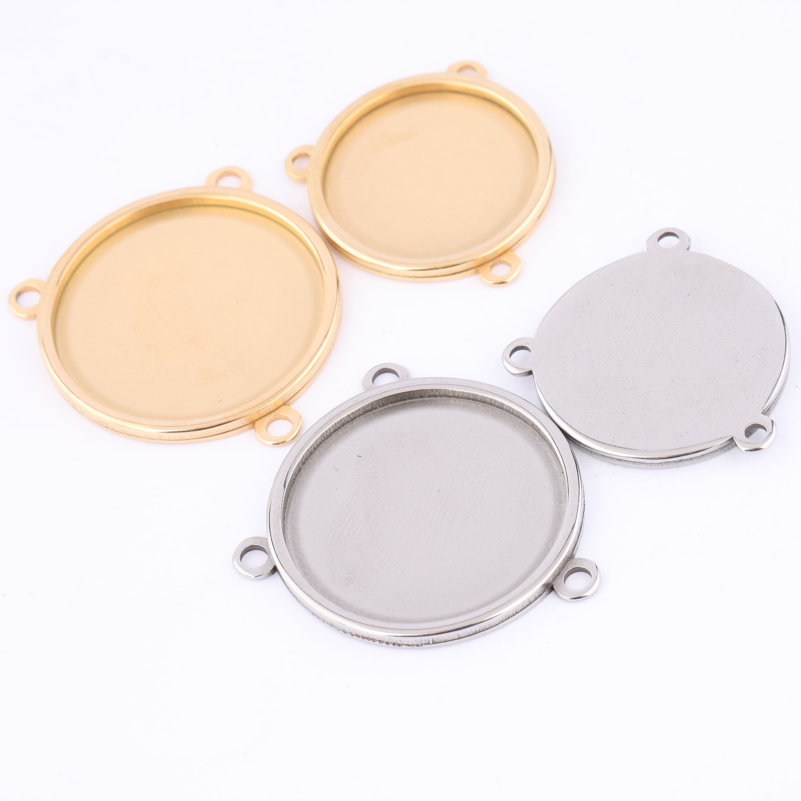 ฐานติดตั้งจี้แบบคาโบชอง สแตนเล - Bezels Set Pendant บทวิจารณ์และราคา