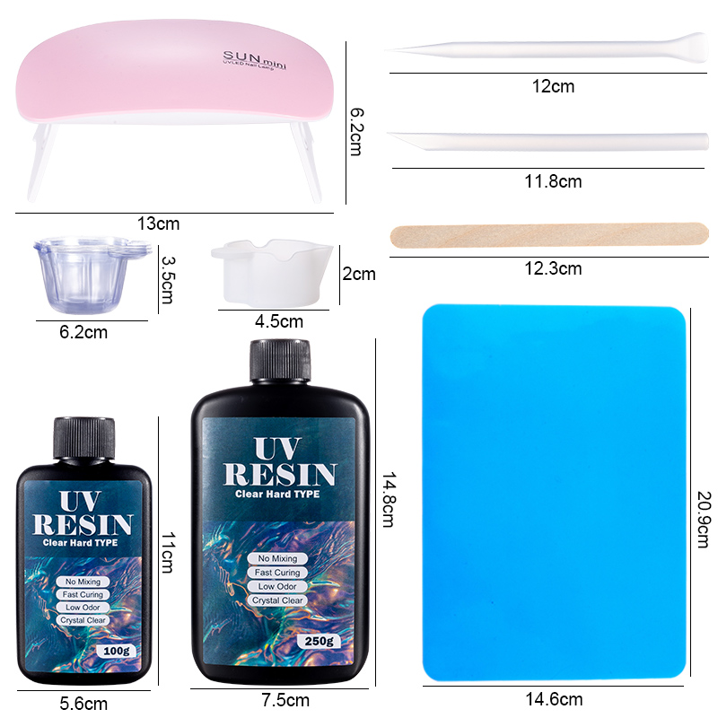 100g/250g Clear UV เรซิ่น Hard - Resin Jewelry Kit บทวิจารณ์และราคา