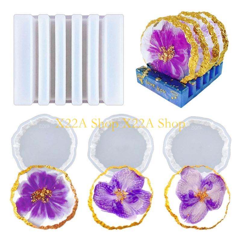ที่ไม่ซ้ำกัน Agate Coasters แม - Serving Tray Mold บทวิจารณ์และราคา