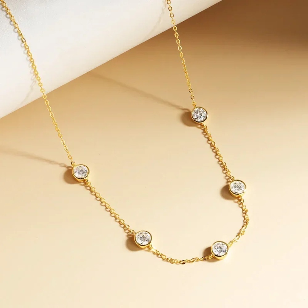 GRA ได้รับการรับรอง 5 มม.Moiss - Bezels Set Pendant บทวิจารณ์และราคา